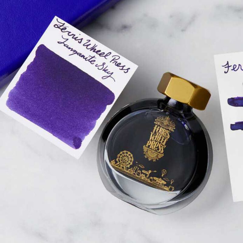 Ferris Wheel Press Fountain Pen Ink - Tanzanite Sky 38ml image number 3